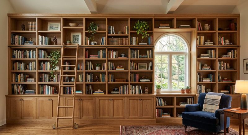 Custom Bookcase Installation in Woodbridge, VA