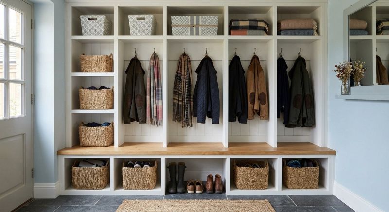 Mudroom Shelving Installation in Durham, NC