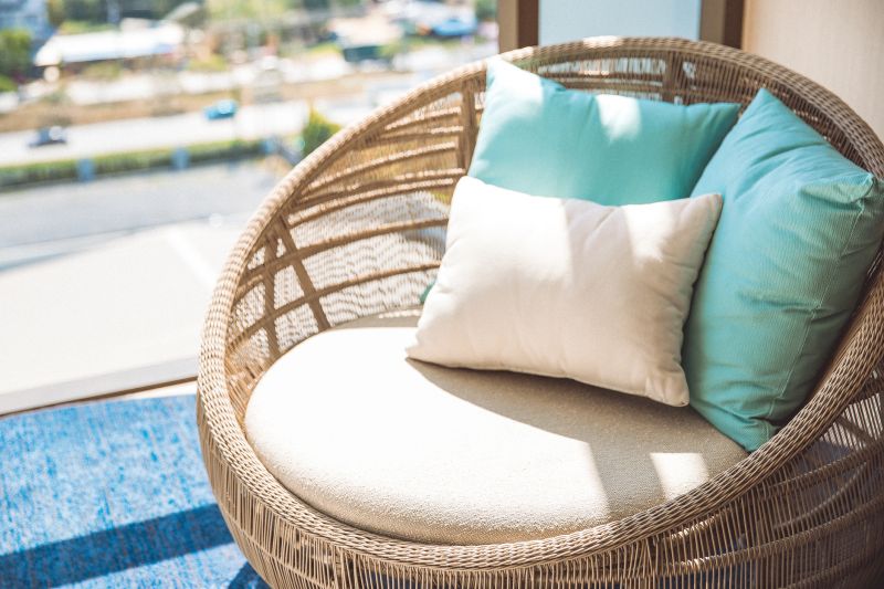 Restored Wicker Chair in a Living Space