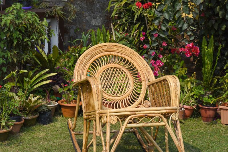 Finished Wicker Chair with Protective Finish